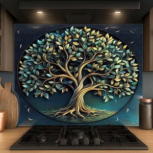Dosseret en verre trempé, Dosseret en verre pour la cuisine, Couvercle supérieur de cuisinière, Dosseret de poêle, Dosseret de cuisine, Dosseret pour cuisinière