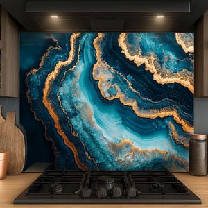 Dosseret en verre trempé, Dosseret en verre pour la cuisine, Couvercle supérieur de cuisinière, Dosseret de poêle, Dosseret de cuisine, Dosseret pour cuisinière