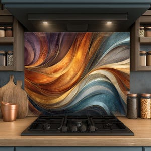 Dosseret en verre trempé, Dosseret en verre pour la cuisine, Couvercle supérieur de cuisinière, Dosseret de poêle, Dosseret de cuisine, Dosseret pour cuisinière
