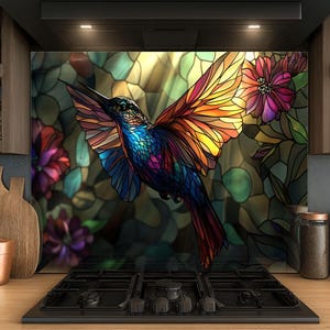 Dosseret en verre trempé, Dosseret en verre pour la cuisine, Couvercle supérieur de cuisinière, Dosseret de poêle, Dosseret de cuisine, Dosseret pour cuisinière