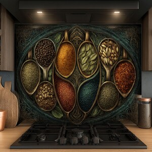Dosseret en verre trempé, Dosseret en verre épicé pour la cuisine, Couvercle supérieur de cuisinière, Dosseret de poêle, Dosseret de cuisine, Dosseret pour cuisinière