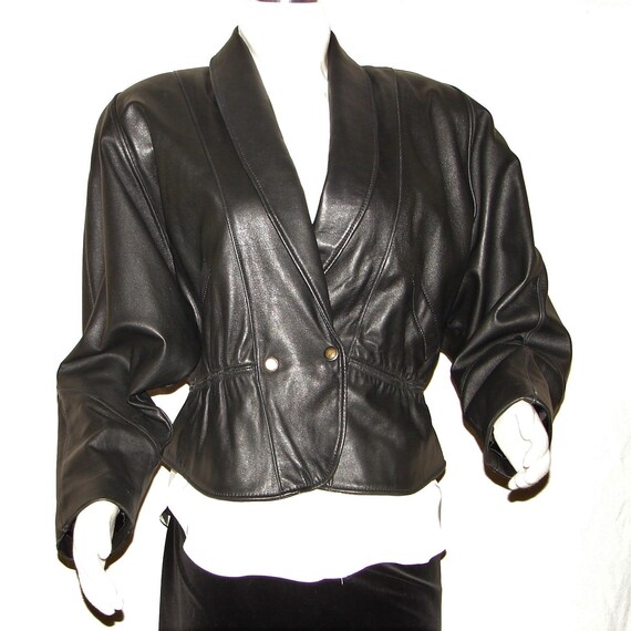 Vintage Reed Brand Black Leather Jacket Circa 1990