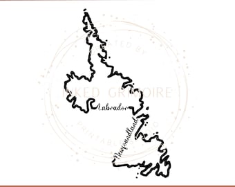 Newfoundland & Labrador, Canadian Province and Territories, SVG, Digital, Cut File