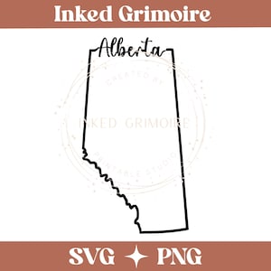 Alberta, Canadian Province and Territories, SVG, Digital, Cut File