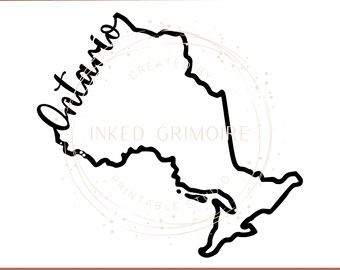 Ontario, Canadese provincie en territoria, SVG, digitaal, bestand gesneden