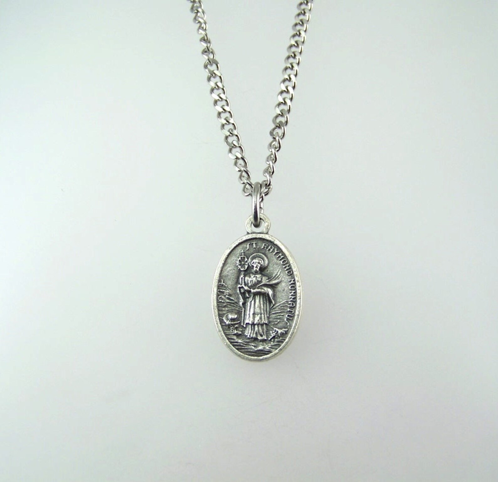 Saint Raymond Nonnatus Medal Necklace Etsy
