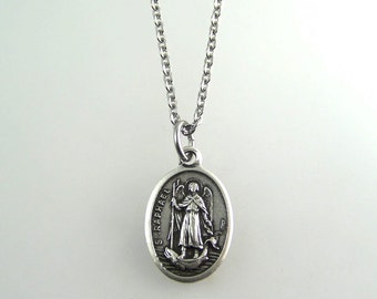 Saint Raphael the Archangel Medal Necklace