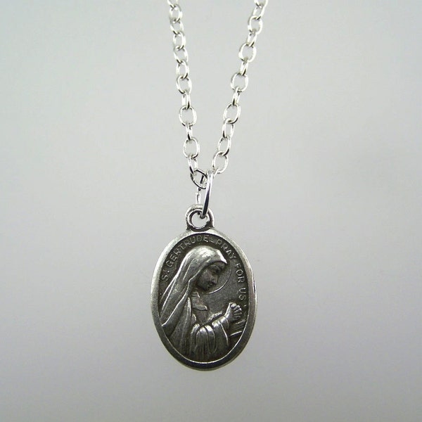 Saint Gertrude Medal Necklace