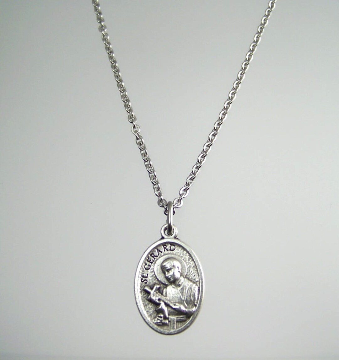 Saint Gerard Medal Necklace Etsy