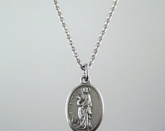 Saint Agatha Medal Necklace