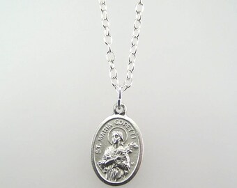 Saint Maria Goretti Medal Necklace