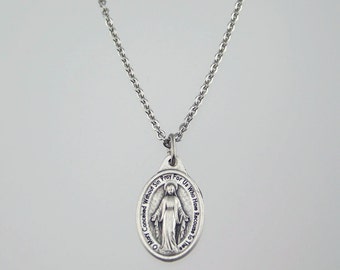 Miraculous Medal in English Necklace