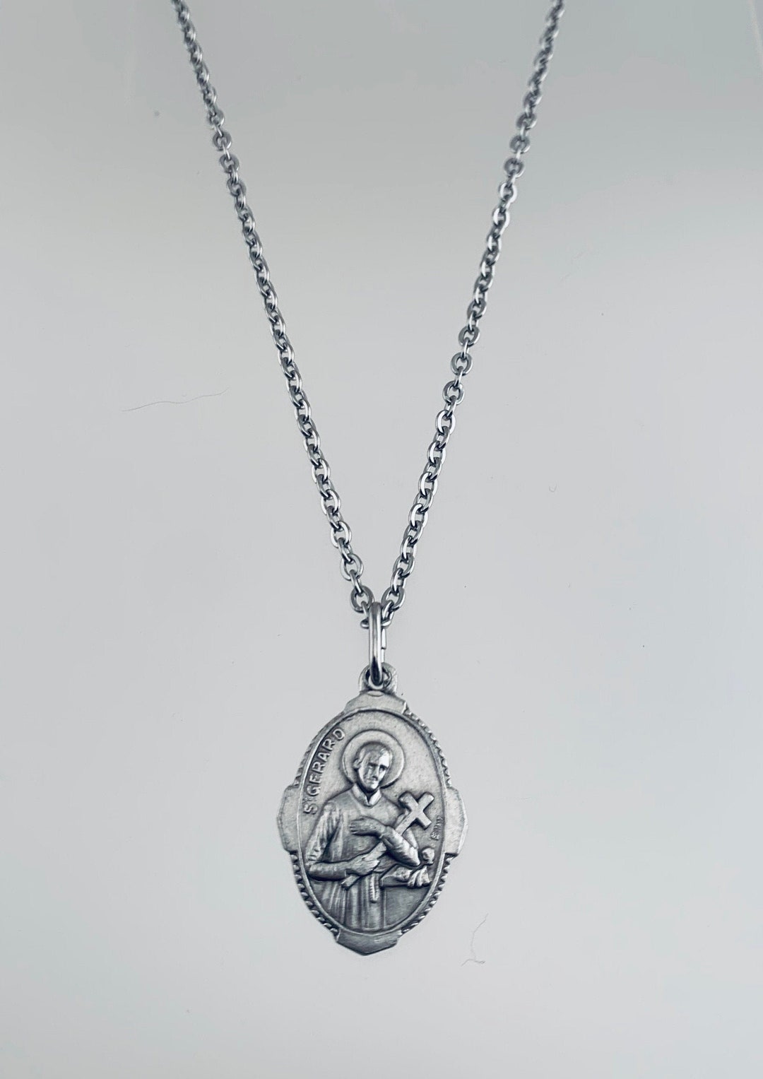 Saint Gerard Medal Necklace Etsy