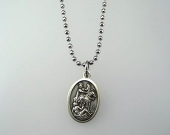 Saint Martin of Tours Saint Martin Caballero Medal Necklace