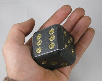 Forged steel dice, large die, weighted