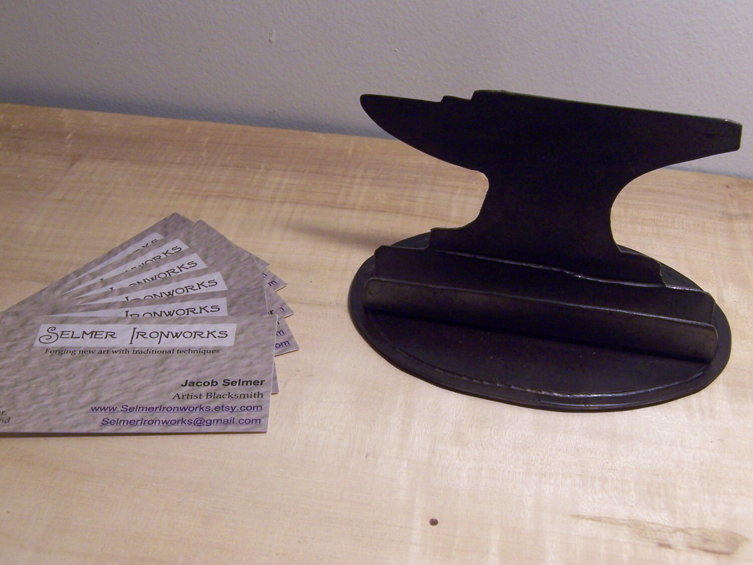 Blacksmith anvil business card holder ironwork Etsy