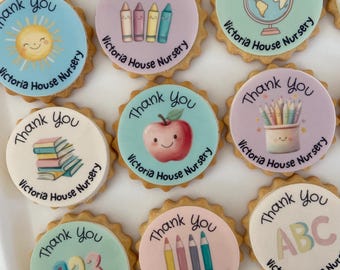 Personalised Nursery and School Thank You Gift Biscuits from Children