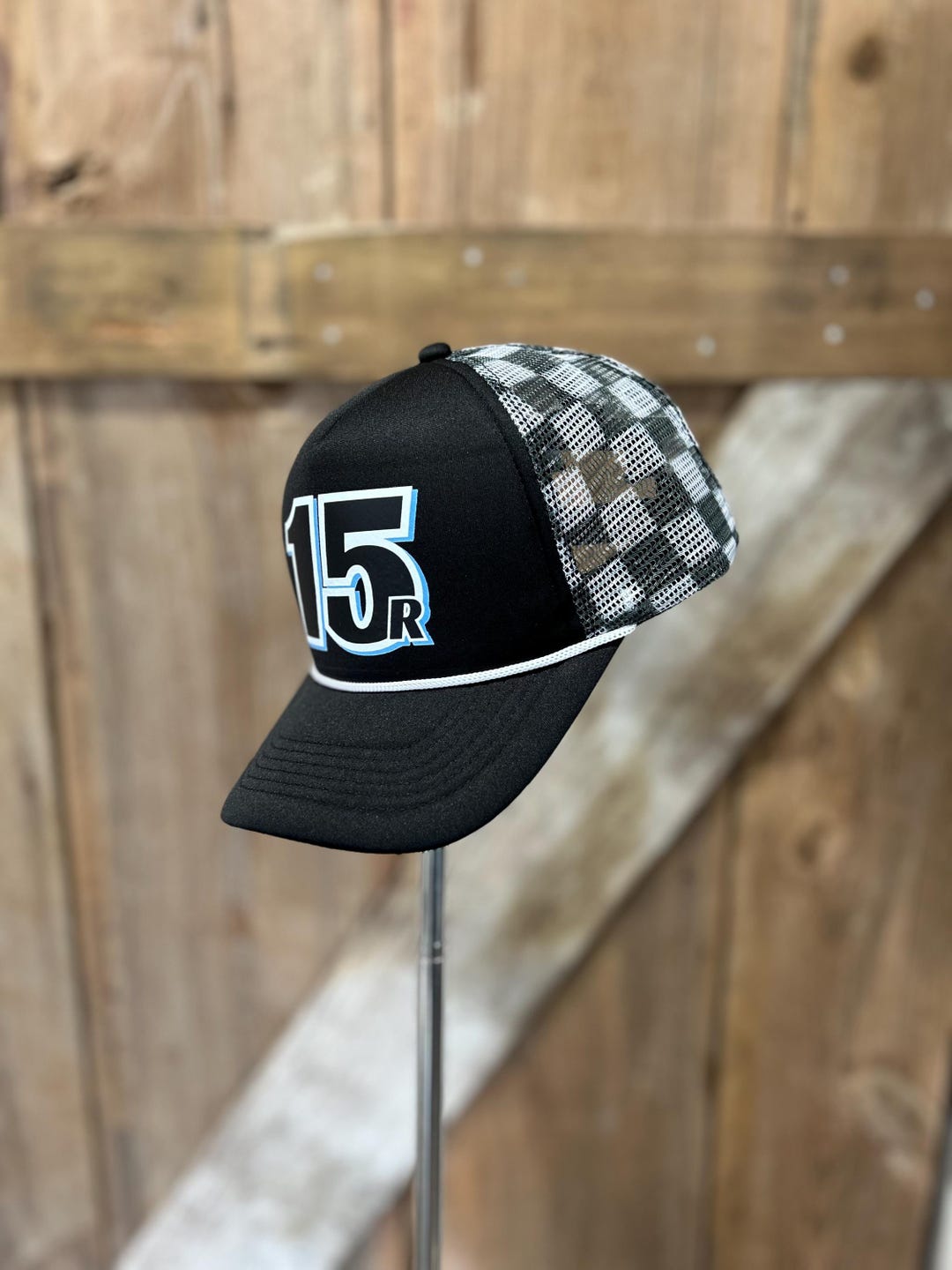 Custom Racing Checkered Mesh Back-trucker Hat - Etsy