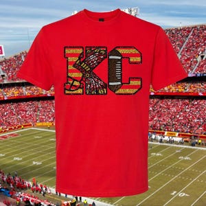 KC Glitter Headdress-Chiefs Tee