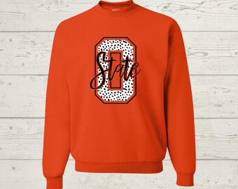 Sweatshirt Vintage Oklahoma State Cowboys Jerzees - Taille XL - Noir Floqué - Années 90
