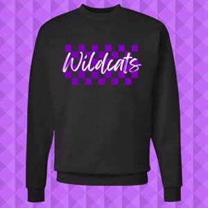 Wildcats Checkered Sweatshirt