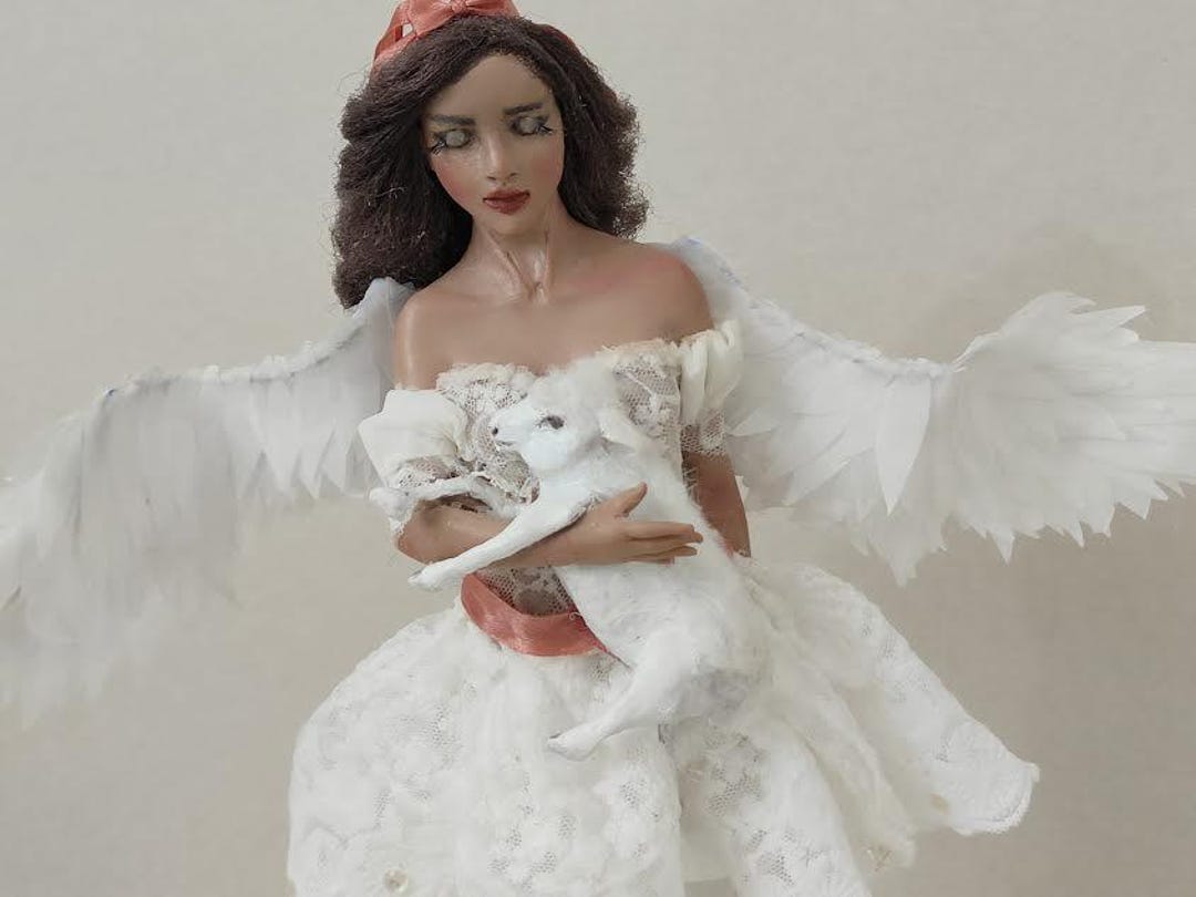 OOAK Polymer Clay Angel Unique Realistic Angel One of Kind Polymer Clay ...