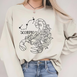 Scorpio Sweatshirt, Zodiac Sweatshirt, Astrology Sweatshirt, Gift for Scorpio , Horoscopes Sweatshirt, Scorpio Sign Sweatshirt, Unisex
