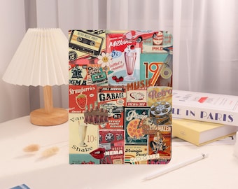 Retro Custom iPad Case with Apple Pencil Holder,iPad Pro 13/12/11,2026 Air 7/6/5/4/3th,iPad 11 11",iPad 10 10.9", iPad Mini 7