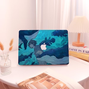 Manga Boy in the Sea Custom Macbook case, MacBook Pro 16/14 2024, MacBook Air15, MacBook Air13 Air11, MacBook Pro 13, MacBook Ret 15/13