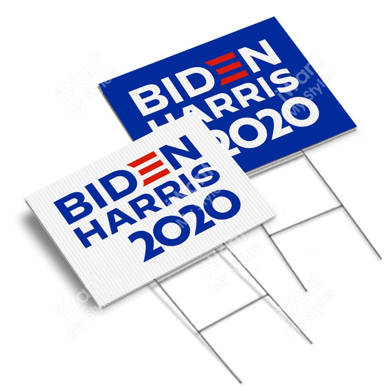 Biden Harris 2020 Yard Sign 18x24 2 Sided Democratic | Etsy