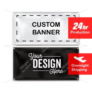 Custom Vinyl Banner, Full Color Personalized Design, Happy Birthday, Congratulations, Welcome, Baby Shower, Graduation Sign, iWantMyStyles