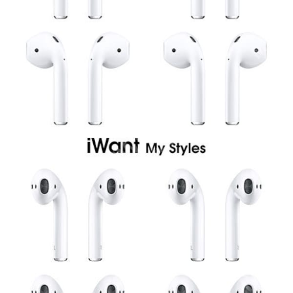 Life-Size Prank AirPods Stickers x16, iWantMyStyles