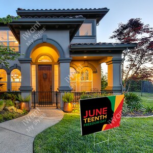 Juneteenth Freedom Day Yard Sign 18x24, 2 Sided, June 19, 1865, Black History Remembrance, BLM Lawn Sign, iWantMyStyles image 5