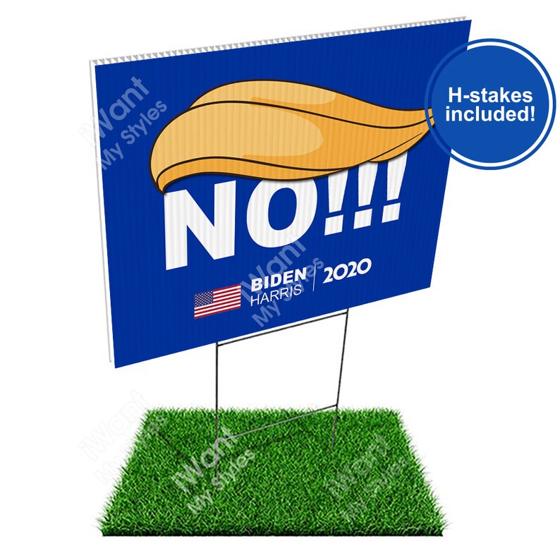 No Trump Biden Harris 2020 Yard Sign 18x24 2 Sided Nope | Etsy