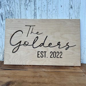 Custom Wood Last Name Sign, Personalized Wood Sign, Wedding Gift, Engagement Gift, Housewarming, Family Sign *Free Domestic Shipping*