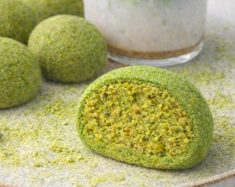Premium Uji Matcha Dubai Chewy Cookie – Handmade, First Harvest Organic from japan, Balanced Not Overly Sweet, Pistachio Filling
