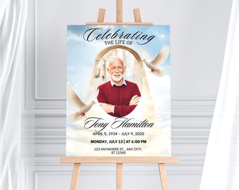 Christian Funeral Welcome Sign Template – Celebration of Life