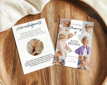Editable Funeral Program | In Loving Memory Obituary Template