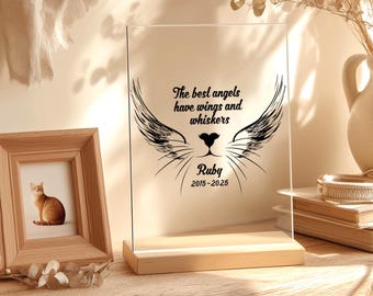 Cat Memorial SVG PNG | The Best Angels Have Wings & Whiskers | Pet Loss Remembrance Design | In Loving Memory Cat Digital Download