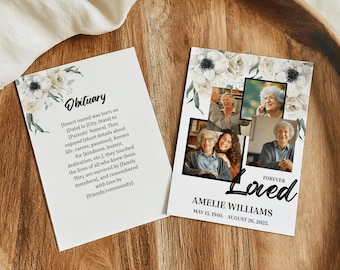 Funeral Program Template – Floral Celebration of Life Booklet