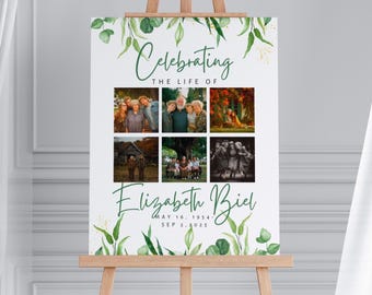 Funeral Welcome Sign Template - Celebration of Life Memorial Poster