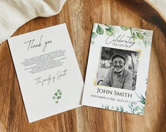 Funeral Program Template – Eucalyptus Memorial Booklet