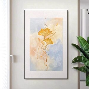 Art mural texturé abstrait original | Toile texturée acrylique moderne | Art mural fleurs 3D | Décoration murale personnalisée faite main