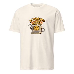 AI Took My Last Brain Cell Shirt - Funny Retro Tech Graphic Tee - 1970s Computer T-Shirt - Sarcastic AI Humour Top - Vintage Groovy Gift