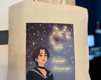 Cotton tote bag ATEEZ Wooyoung Sagittarius