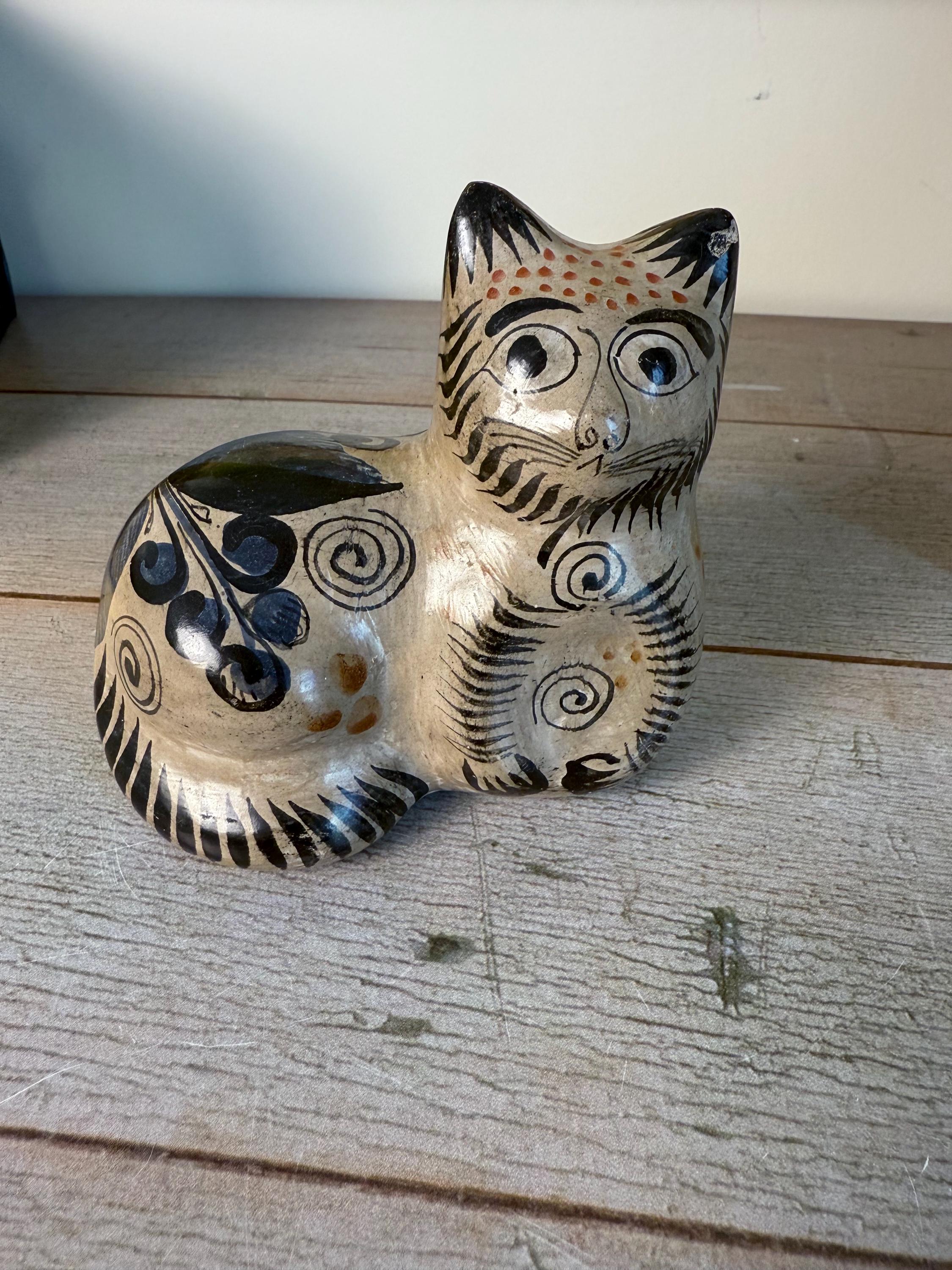 Tonala Pottery Cat - Etsy