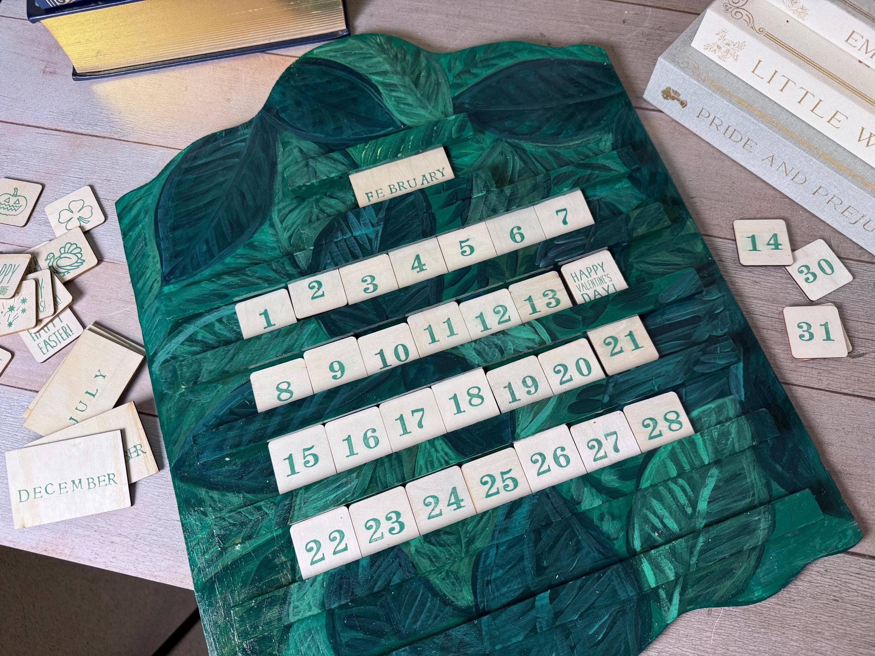 Vintage wooden perpetual calendar - Etsy 日本