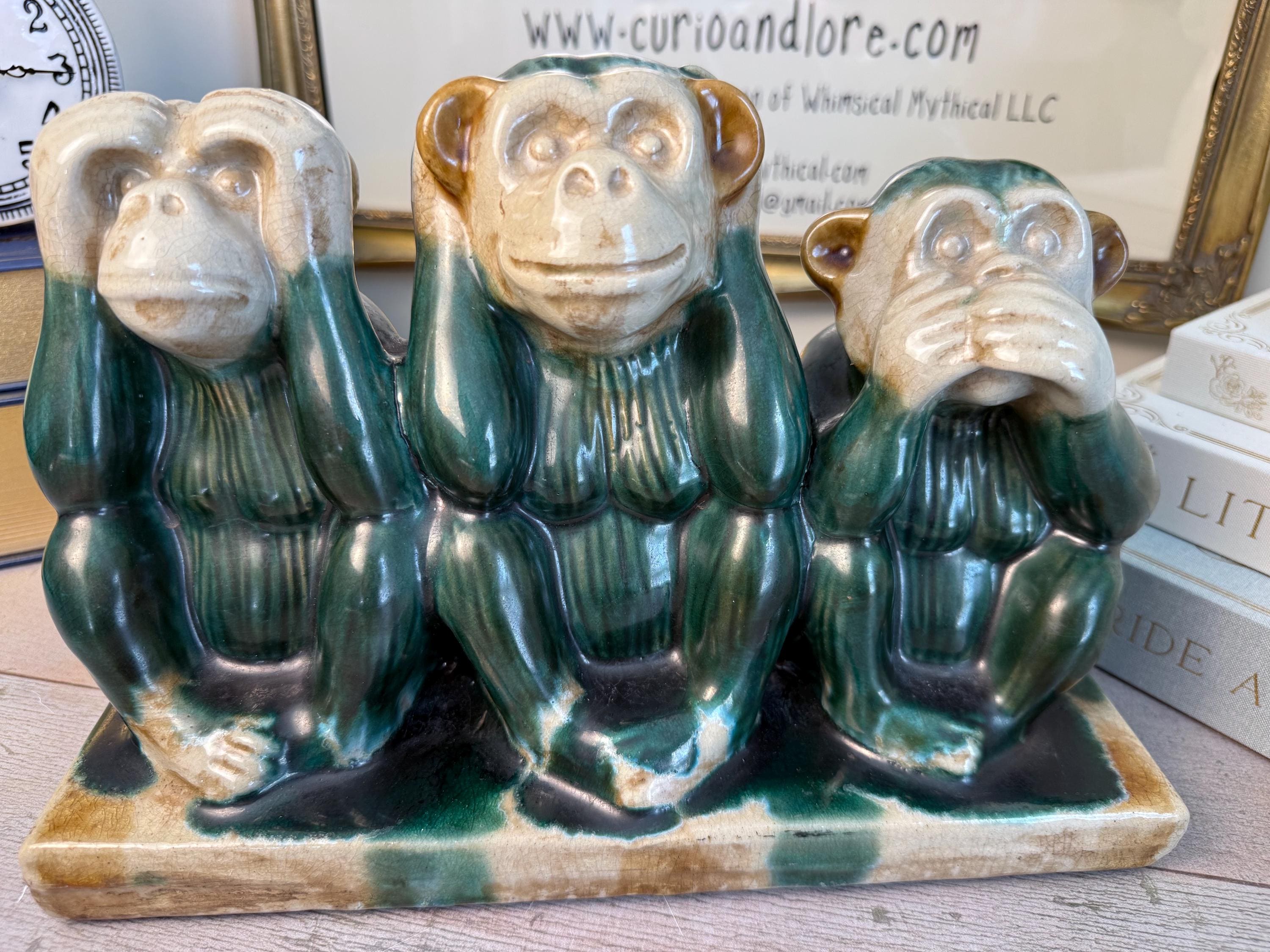 Three Wise Monkeys Chinoiserie - Etsy