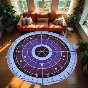 Round Pattern Rug, Colorful Rug, Saloon Rug, Non Slip Rug,Washable Rug,Home Gift Rug,Custom Rug, Design Carpet, Style Rug