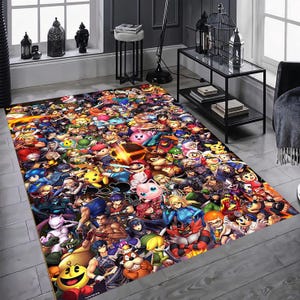 Retro Games Rug, Game Rug Legend Rug, Old Game Rug,Comics Rug,Cool Rug, Cartoon Carpet, Boys Room Rug, New Gift, Personalized Rug